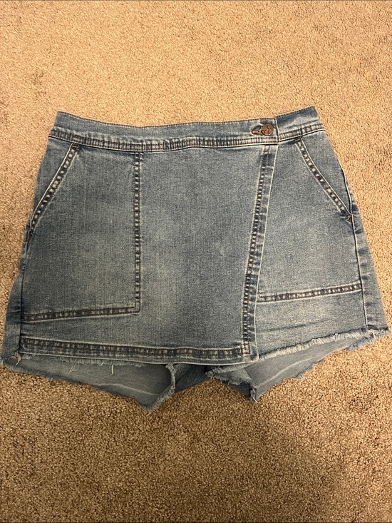 Jessica Simpson Pants - Jessica Simpson Light Blue Denim Skort Shorts